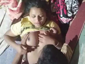 Indian couple indulges in sensual breast and buttocks exploration