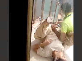 Indian couple having fun in the hospital