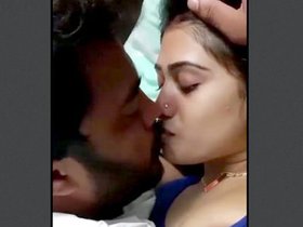 A romantic video featuring a passionate Desi couple kissing