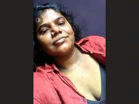 Indian woman reveals her large breasts during a video chat