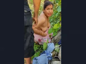 Assamese wife and lover caught having outdoor sex
