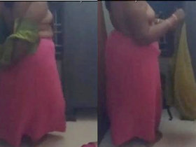 Indian matrimonial woman swaps saree
