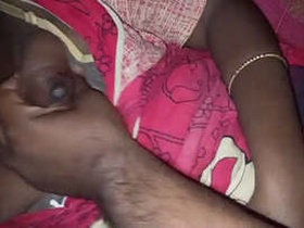 Busty girl engages in intense sex and rubs her breasts