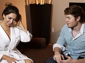 Step-cousin massage and fuck - Melissa Moore, Jake Jace