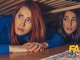 Fake hotel guest causes trouble in Halloween porn scene