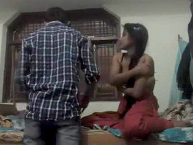 Indian couple from the south enjoys romantic intimacy