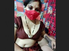 Desi wife gets off on webcam with her husband