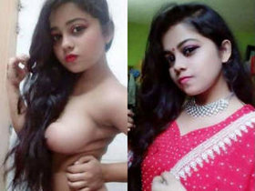 A woman films a nude video for her boyfriend