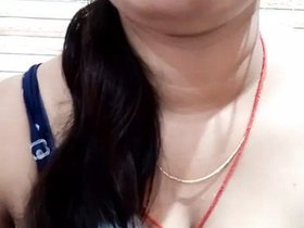 Indian women with natural beauty and large breasts in a sensual encounter