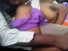 A South Asian housewife has sex in a car and enjoys it