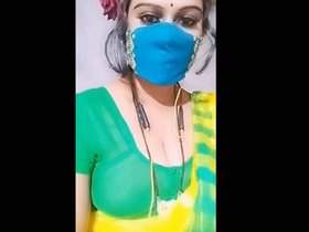 Indian beauty with large breasts performs a premium show on Tango