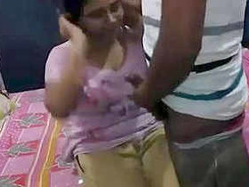 A distraught young woman forcing a man's hand