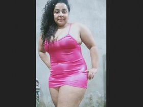 Indian plus-size woman pleasuring herself