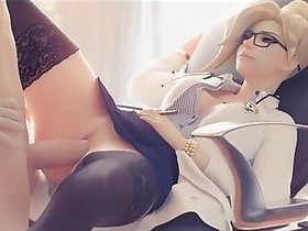 Overwatch Fucking pussy Mercy at the office