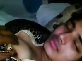 Cute bhabhi lets her newborn spouse have fun with her big mangoes