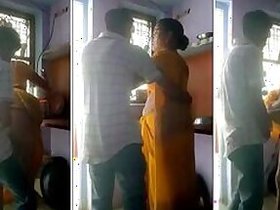 Caught on camera cheeky nephew and Aunt Desi fucking in the kitchen