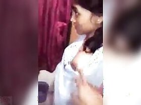 An adult Bangla teenager got naked in front of a guy after a fuck session