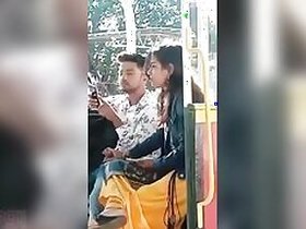 Indian lovers of outdoor oral sex caught on webcam