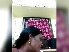 Horny Indian XXX wife shows her juicy tits to her rich lover
