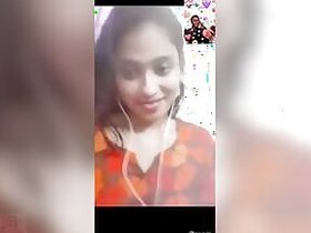 Bangladeshi Desi XXX girl with her tits and pussy on video call