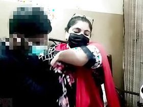 For cash, Desi Bhabhi lets her Pakistani boss touch her XXX hot tits