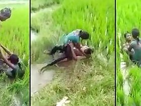 Lovers caught fooling around outdoors by river in hot Desi mms clip