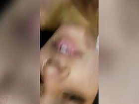 MMS video of a guy shoving a XXX tool into milf Desi's shaved hole.