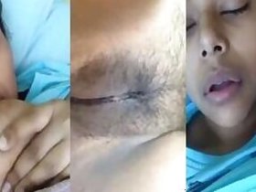 Solo video of Indian girl Desi kissing her nipples and rubbing her clit