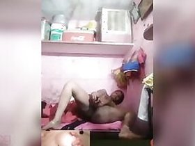 Super horny Desi XXX bitch masturbates her pussy with a big dildo on camera