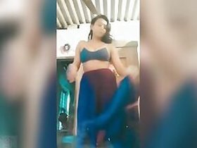 Wife willingly removes her clothes, showing Desi men's body parts