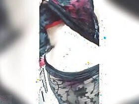 Desi porn model in a medical mask dances completely nude for XXX movie