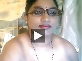 Lush-breasted Indian wife chatting on camsex chat with her sex partner on facebook