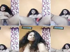Assam girl jerks off with her fingers and engages in anal dildo on camera