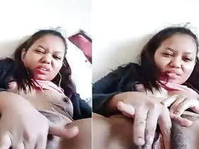 College student from Bangalore jerking her hairy pussy with her fingers