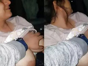 Pumping Pakistani Bhabha's tits in the car