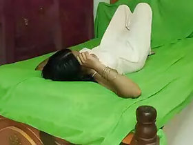 Housewife at home in Telugu has hard sex in...