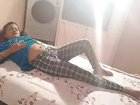 Horny mature Indian couple engaged in intimate missionary sex desi, cum flows out of pussy