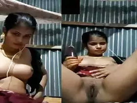 Cheating lustful cheating wife with Brinjal