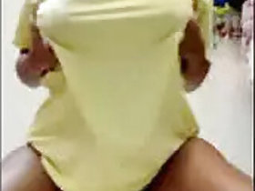 Indian girl Desi with big breasts flaunts and slaps her ass, rubs and licks her tits