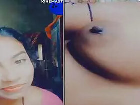 Bengali boudi blouse revealing breasts shows lover