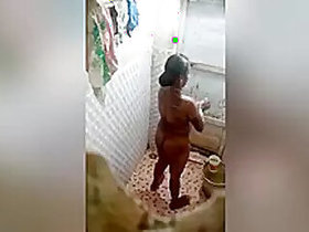 Today's Exclusive Hidden-Camera Recording of Bahbhi Bathing