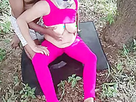 Fucking My Friend's Hot Wife in the Woods Risky Public Outdoor Sex