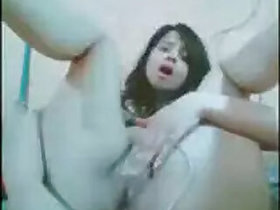 Girl Paki enjoys deep anal masturbation