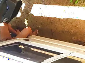 Peeing in an emergency in a van