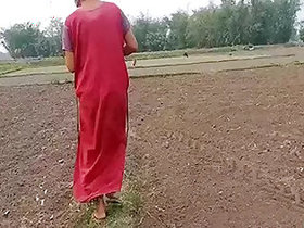 Whore takes dick on farm Desi sex