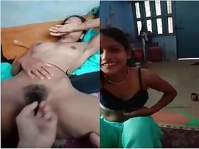 Hillbilly Bhabhi undresses and hubby rubs her pussy with his fingers