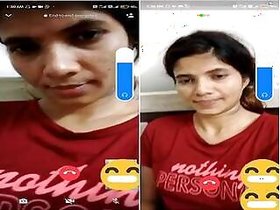 Pretty Indian girl on a video call