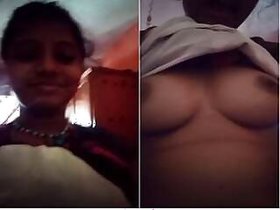 Pretty Desi Girl Shows Her Big Boobs Masturbating Part 1