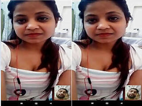 Hot Desi Indian shows her boobs to her lover in Vk Part 1