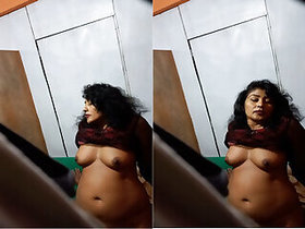 Sexy tits pushing Hidden Camera Recording